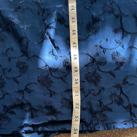 Merona Sleeveless Floral Embroidered Maxi Dress Vintage Navy Women’s XL Summer - Picture 7 of 7